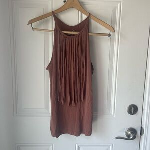 Women's Brown Sleeveless Top